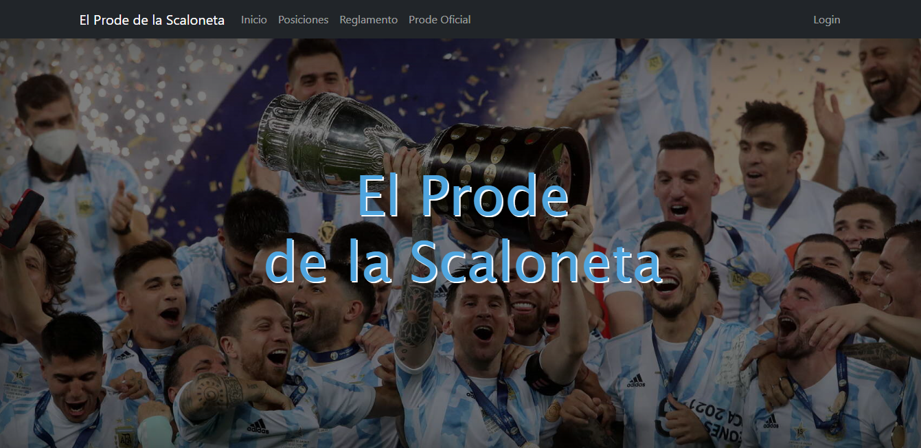 Página del Prode de la Scaloneta