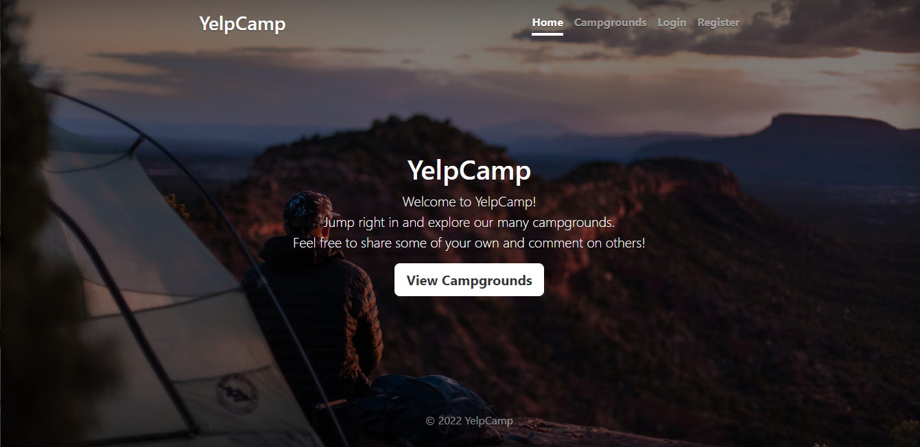 Página de Yelp Camp